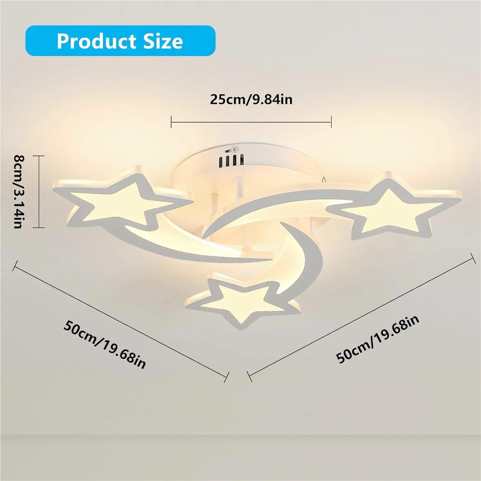 Plafonnier Led,Luminaire Plafonniers Plafonnier LED à intensité variable, 30 W, avec télécommande, blanc, for chambre, salle manger, salon