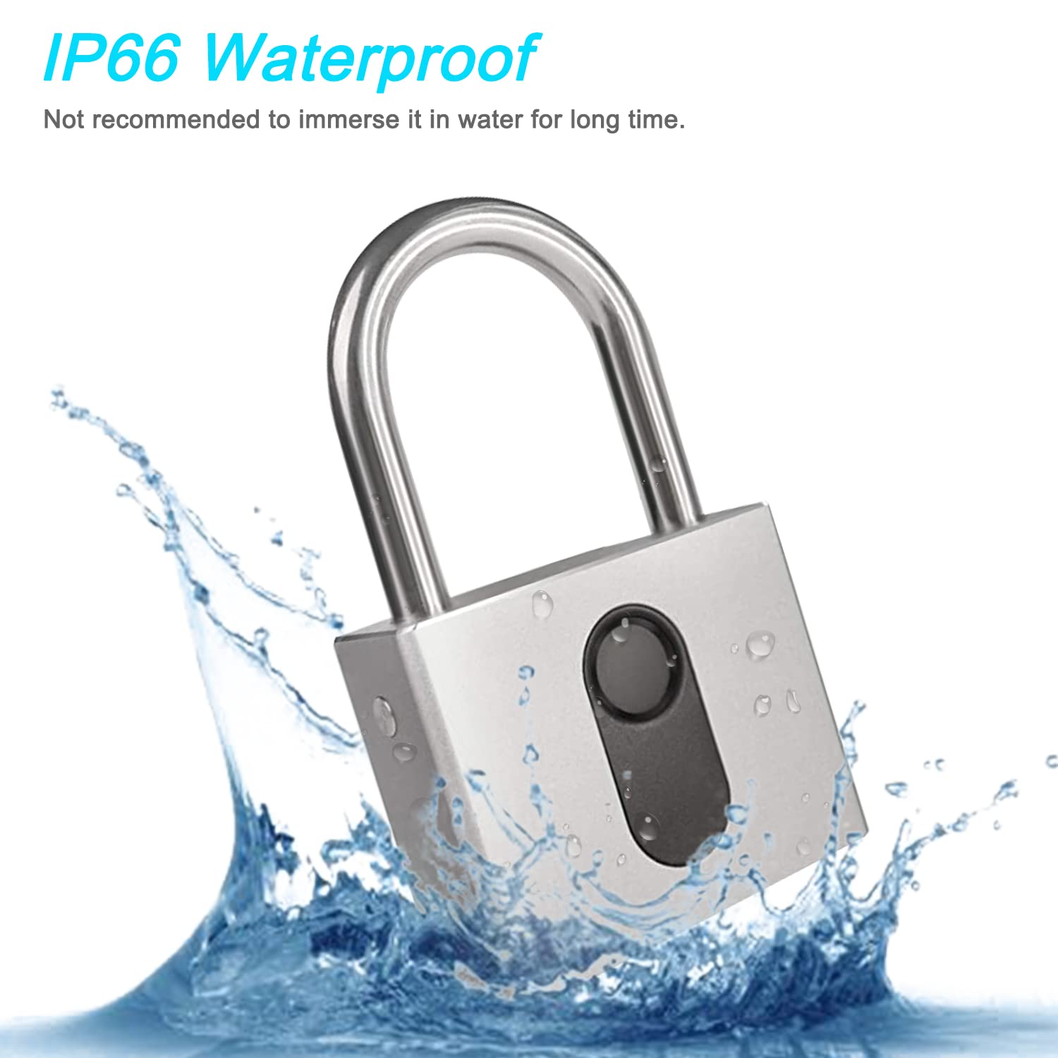 Large Fingerprint Padlock, Big Bluetooth Lock, Mobile APP, MEGAFEIS Smart  Padlock, IP66 Suitable for Outdoor, School, Lockers, Fence, Garage Door,  Gate, Cabinets and Storage shed - - Amazon.com