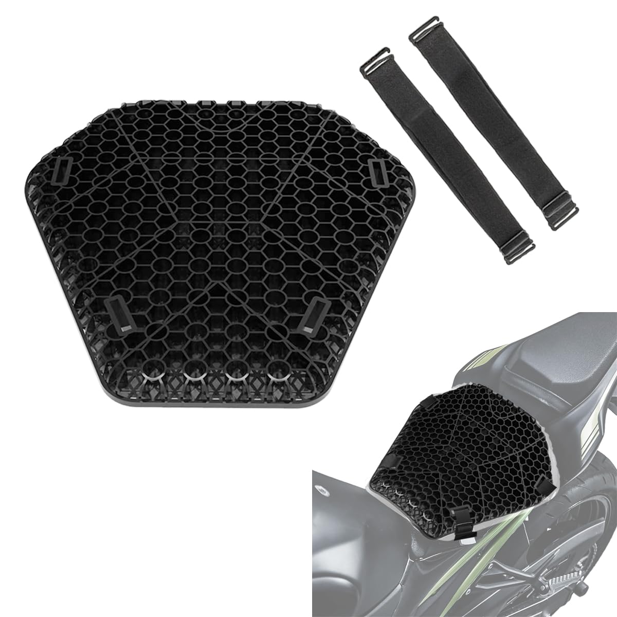 Motorrad Gelkissen Gel Komfort Sitzkissen in schwarz