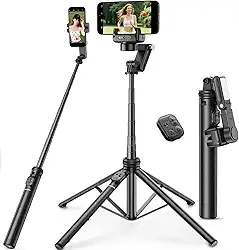KOSCHEAL C16R Estabilizador Celular com Rastreamento Facial e Luz de Preenchimento, Gimbal para Celular Extensível 1,57m, Compatível iOS/Android, Ideal para TikTok, YouTube e Vlogs