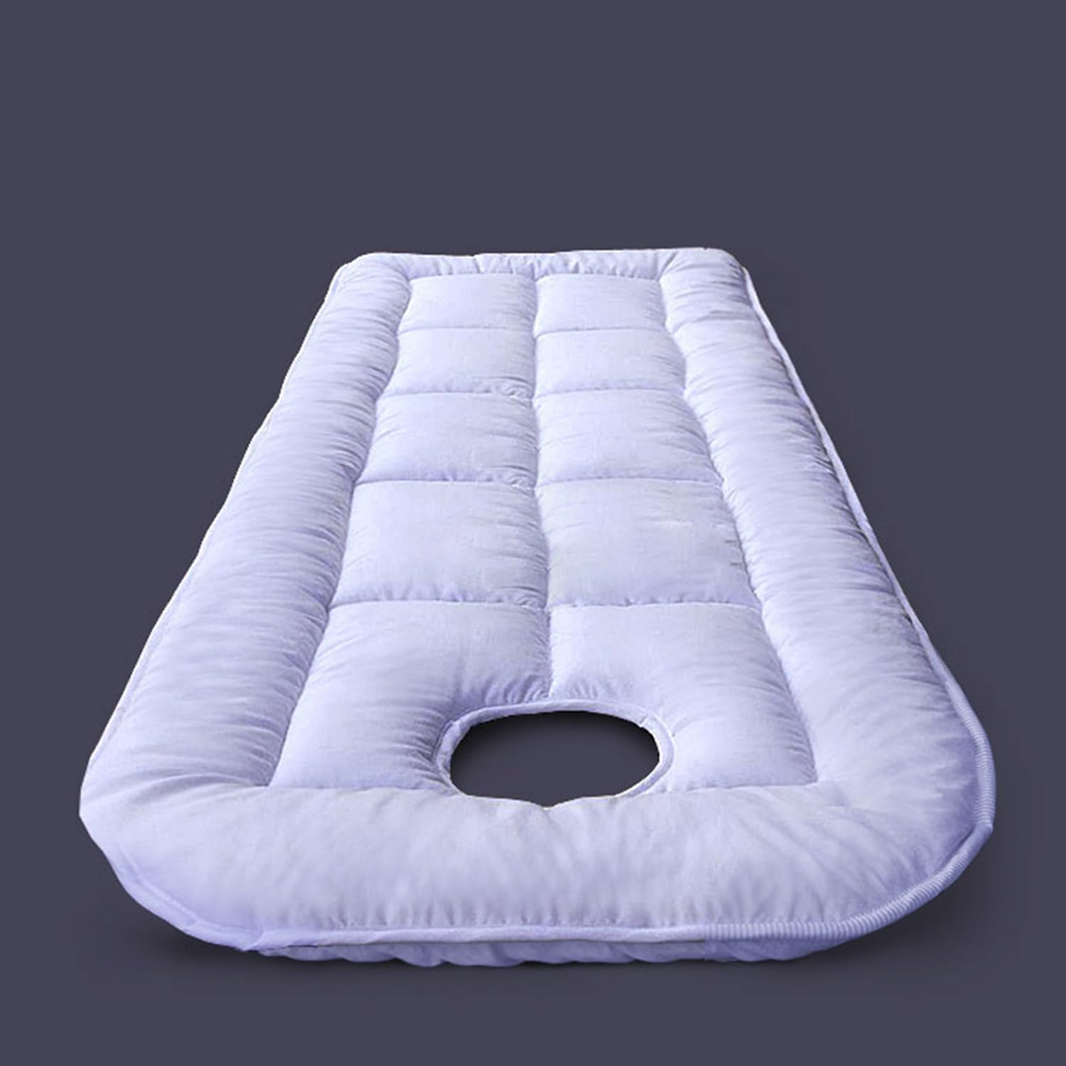 Spa Massage Table Pad Massage Table Pad Cover with Elastic Band Lash Bed Topper Comfortable Mattress Topper for Massage Bed Mattress with Hole for Beauty Square Head (White(R),60 * 190cm)