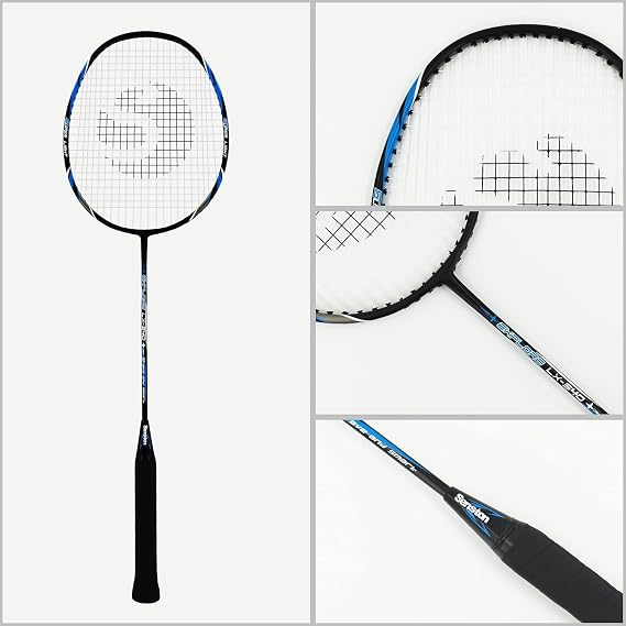 Senston 2 Pieces Badminton Set, lightweight 100% Graphite Shaft Badminton Racket, Various Sets Available, Including Premium Badminton Bag, 2 Badminton shuttlecock