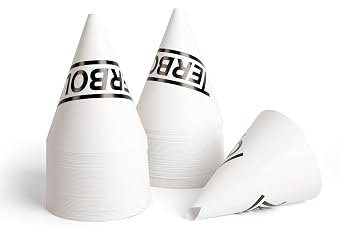 100pcs Disposable Paper Funnels for Motor Oil, Windshield Fluid, 10oz Paper Cone Funnels