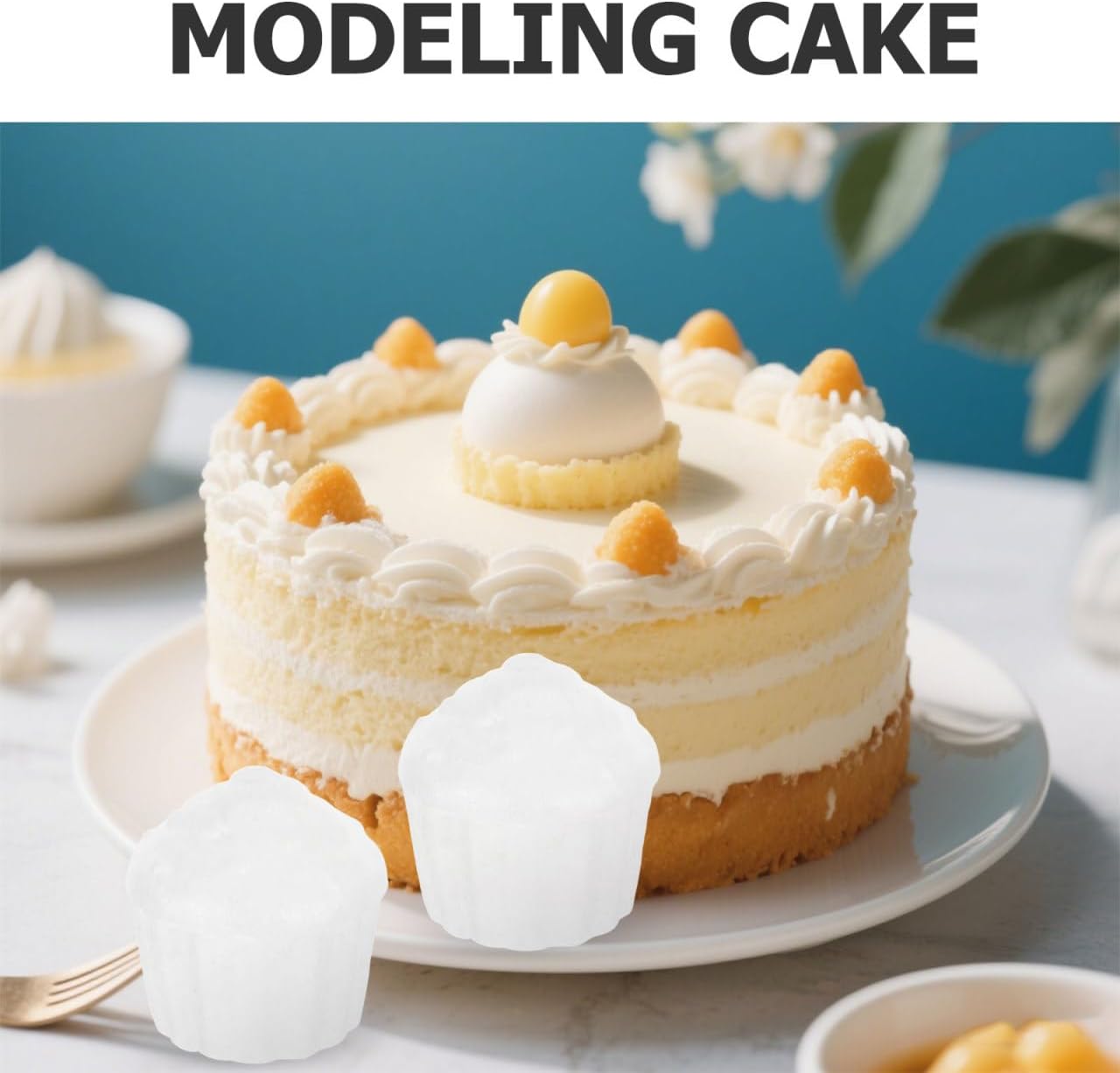 Ciieeo Foam Cupcake Models 5.9 Inch Unpainted Polystyrene Cake Dummies for Kids Diy Crafts and Cake Decoration Practice Set of 36