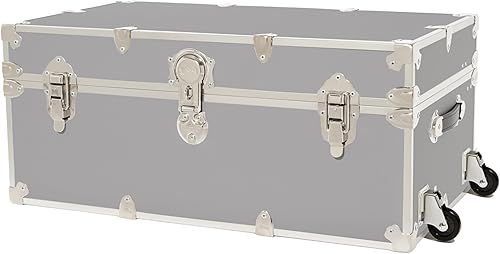 Miniatura 1 de Rhino Trunk & Case Baúl de campamento grande con ruedas extraíbles, baúl de almacenamiento seguro para dormitorio, ideal para verano, autocaravana,