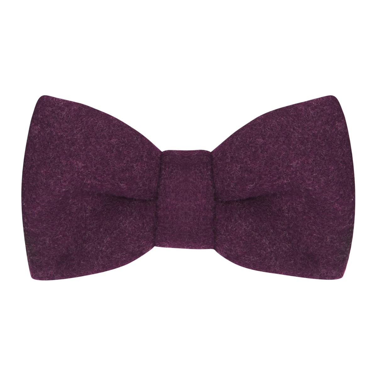 King & Priory Men's Burgundy Dark Donegal Tweed Pre-Tied Bow Tie