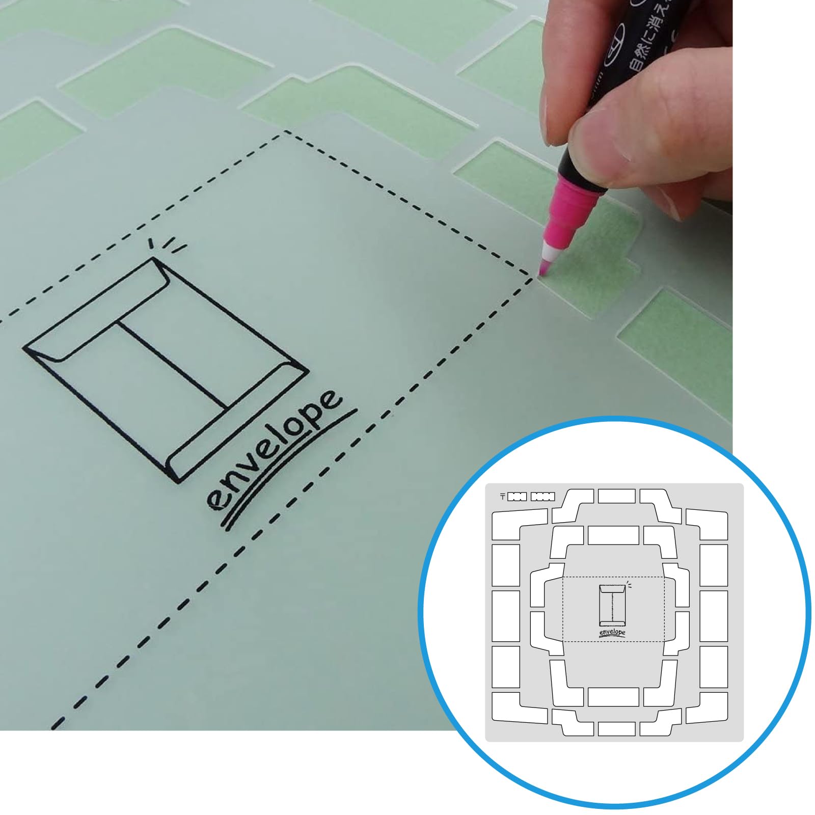 Amazon.co.jp: Kuretake Template Handmade Envelope SBTP12-20 Long