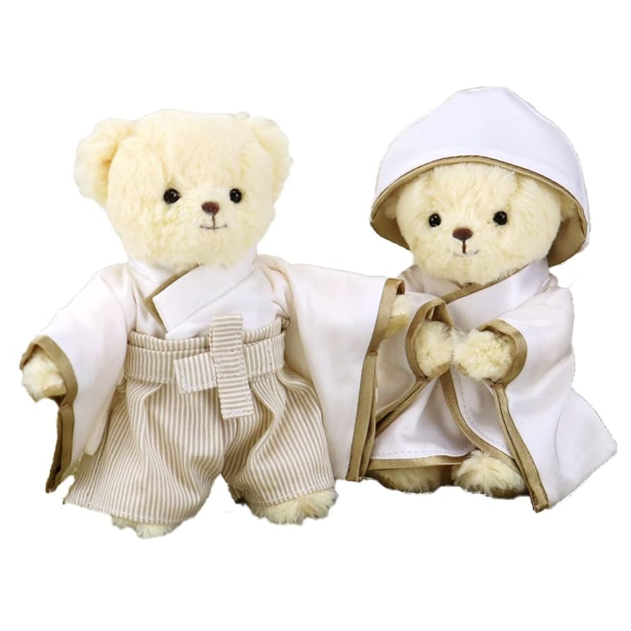 Amazon.co.jp: 【プティルウ】幸せを贈る、新郎新婦のクマの夫婦
