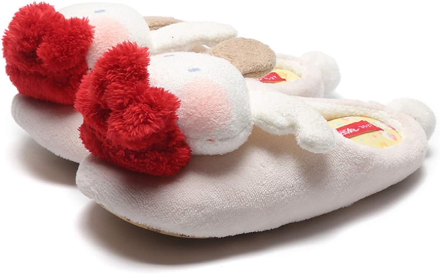 UYBAGCute Bunny Slippers for Women Fuzzy Animal Memory Foam House Slippers Waterproof Sole Home Slippers Winter Warm Rabbit Bedroom Slippers Cartoon Cotton Shoes Indoor,36~37