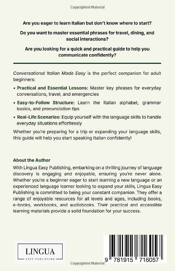 Conversational Italian Made Easy: Essential Phrases for Adult Beginners to Communicate Confidently and Effortlessly on the Go Paperback – February 11, 2025 - Image 3