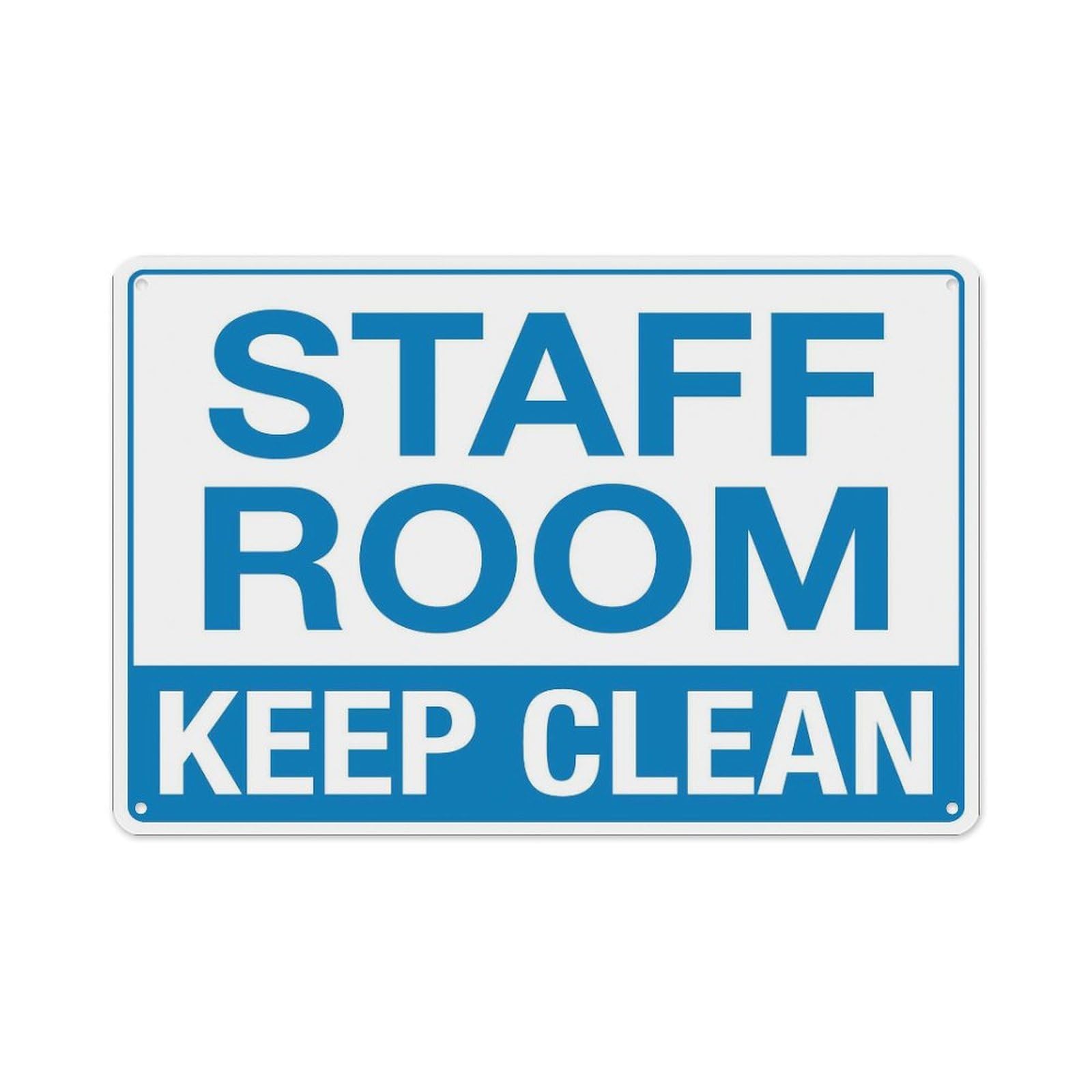 peiyeety Staff Room KeepSign Aluminum Tin Warning Signs For Home Outdoor Garden 12X16 Inches