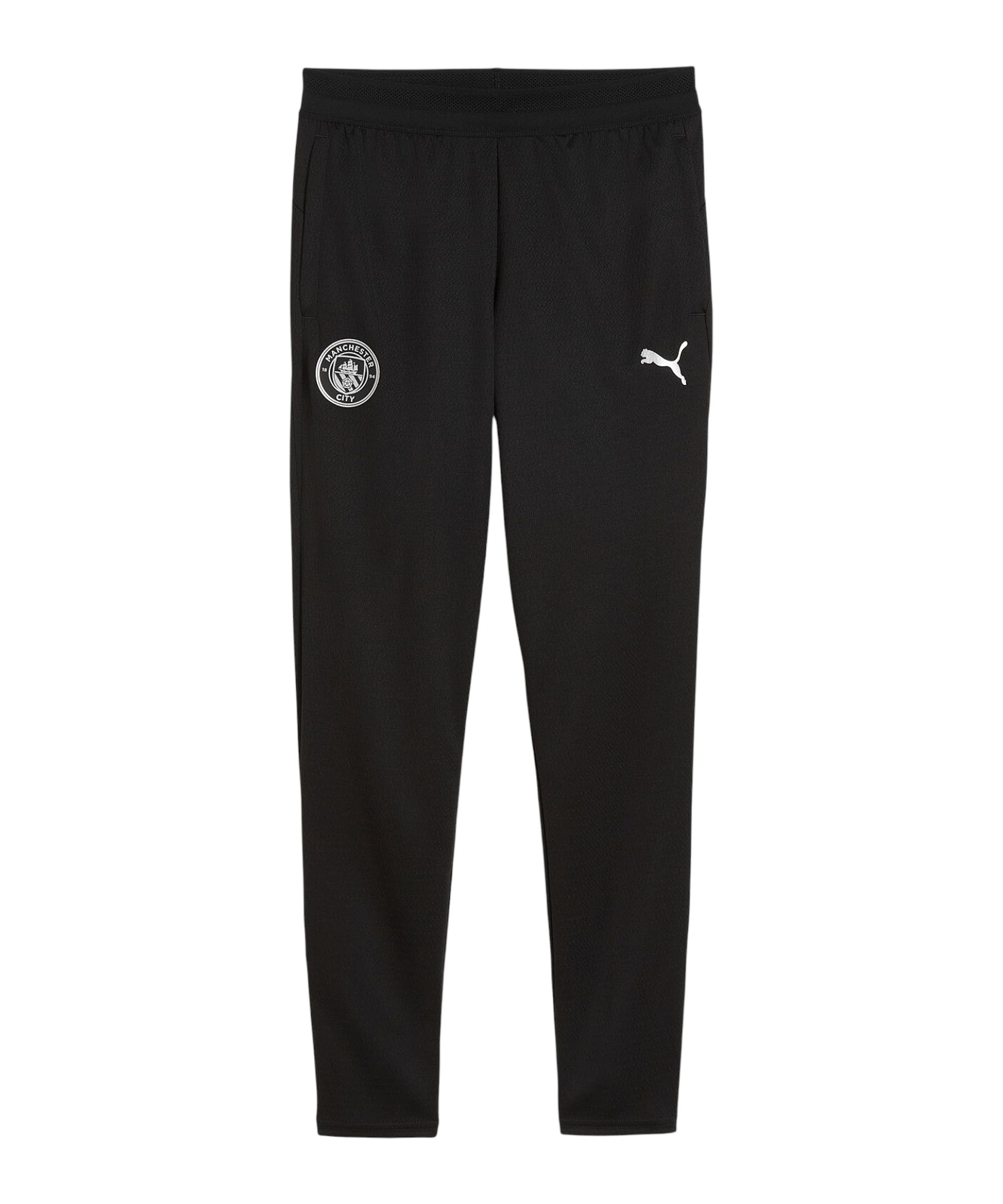 PUMA Manchester City FC Kids' Training Pants with Pockets 25/26, Black (Black x Silver), 116