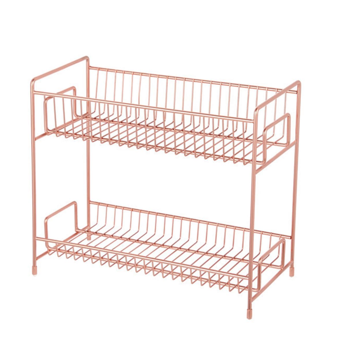 MAGICLULU Doppelschichtiges Kosmetik Organizer aus Eisen Verschleißfest und Rostfrei für Kleine Werkzeuge und Schreibwaren dem Schreibtisch zu Hause