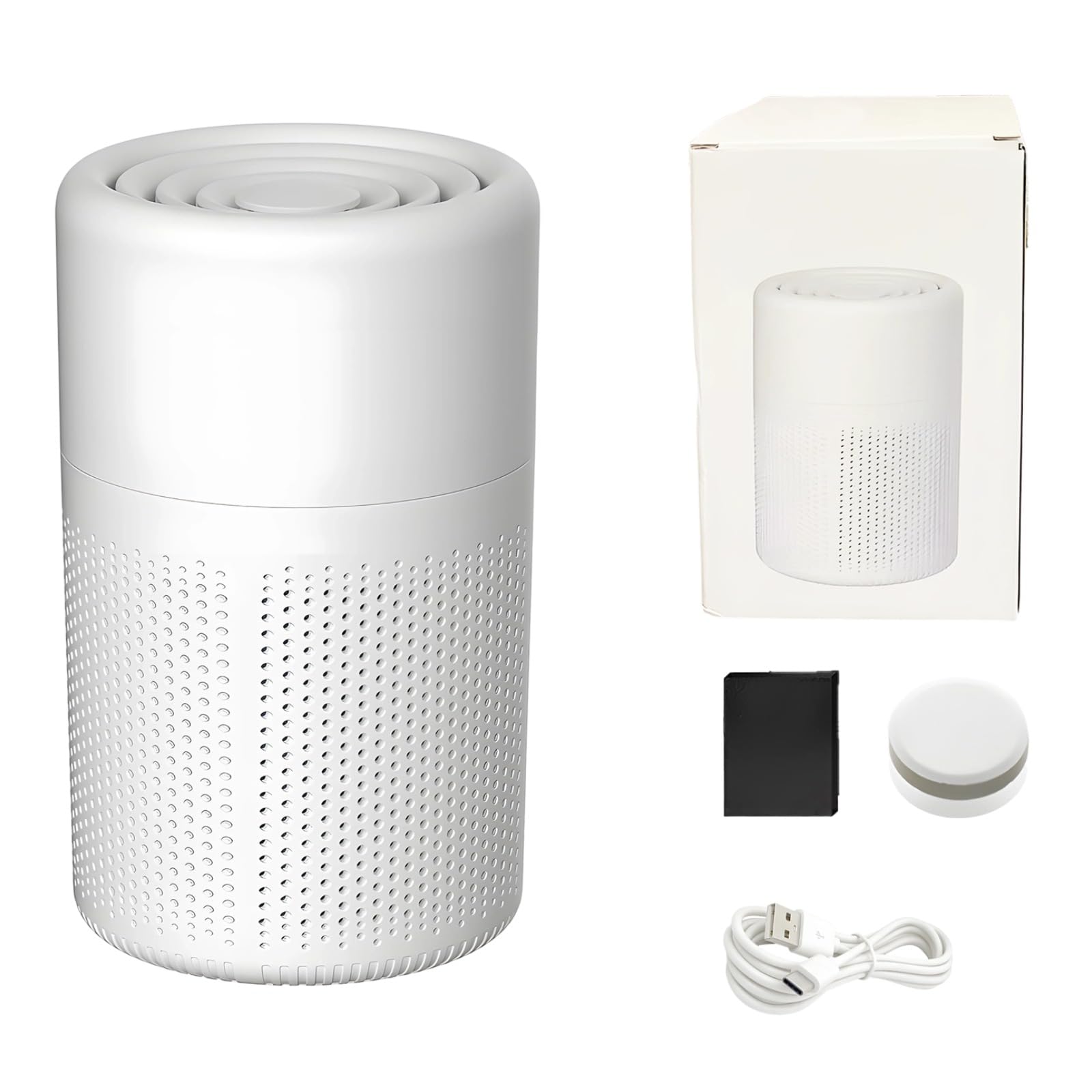 Purificateur d'air à filtre charbon actif et entrée d'air 360°
