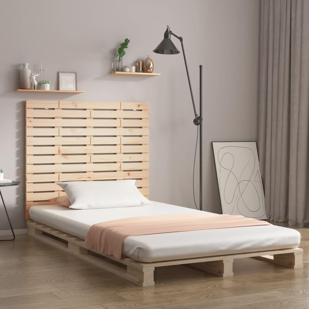 824708 Testiera da Parete 141x3x91,5 cm in Legno Massello di Pino Testata in Legno,Testata Letto Matrimoniale Muebles Dormitorio Spalliera Letto Testiere per Letto Matrimoniale