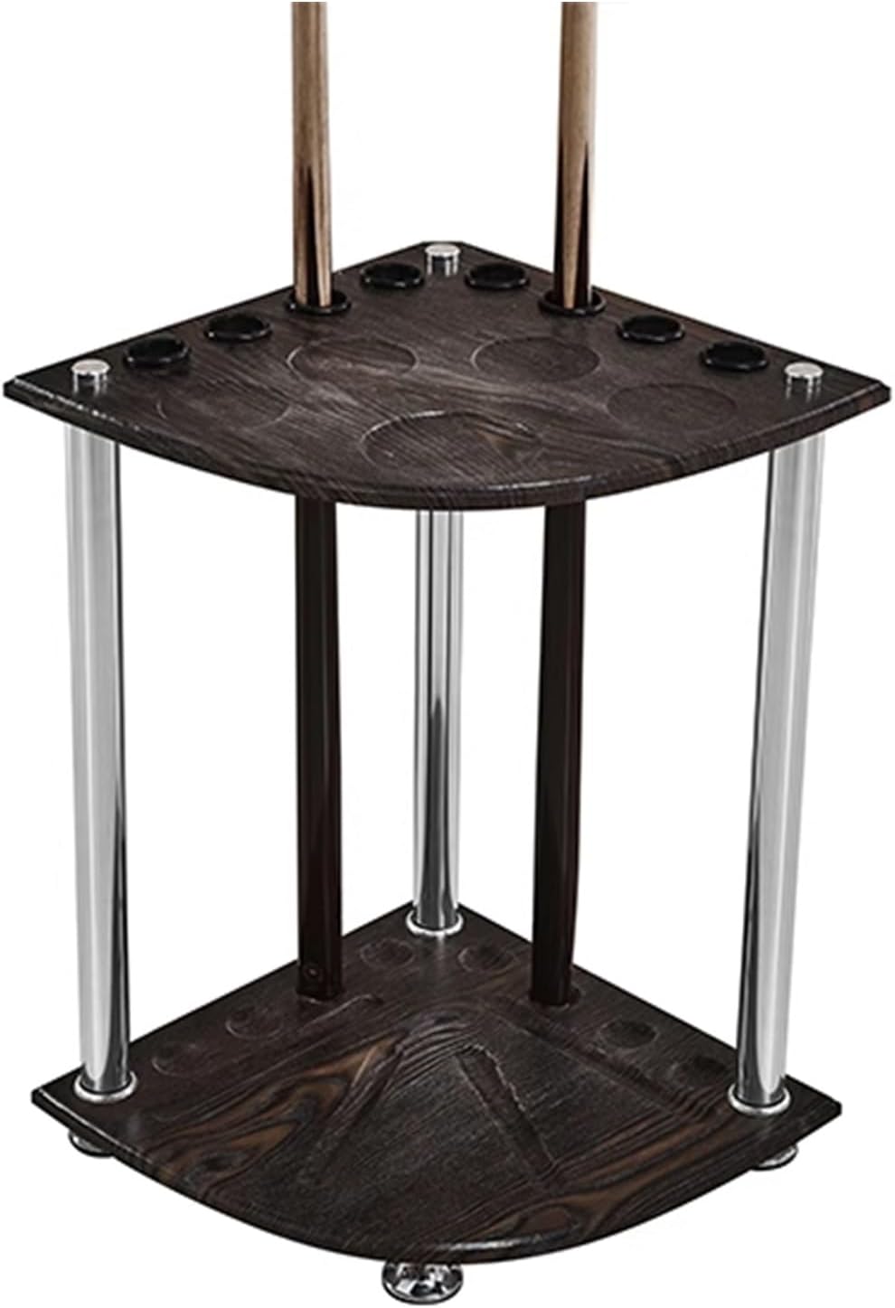 Floor Stand Billiards Cue Rack Pool Accessories Billiards Stick Holder,Pool Cue Rack,Free Standing Billiard Stick Stand,Fishing Rod Storage Rack,Holds 9 Cue,for Indoor Bar Billiard Room Scho