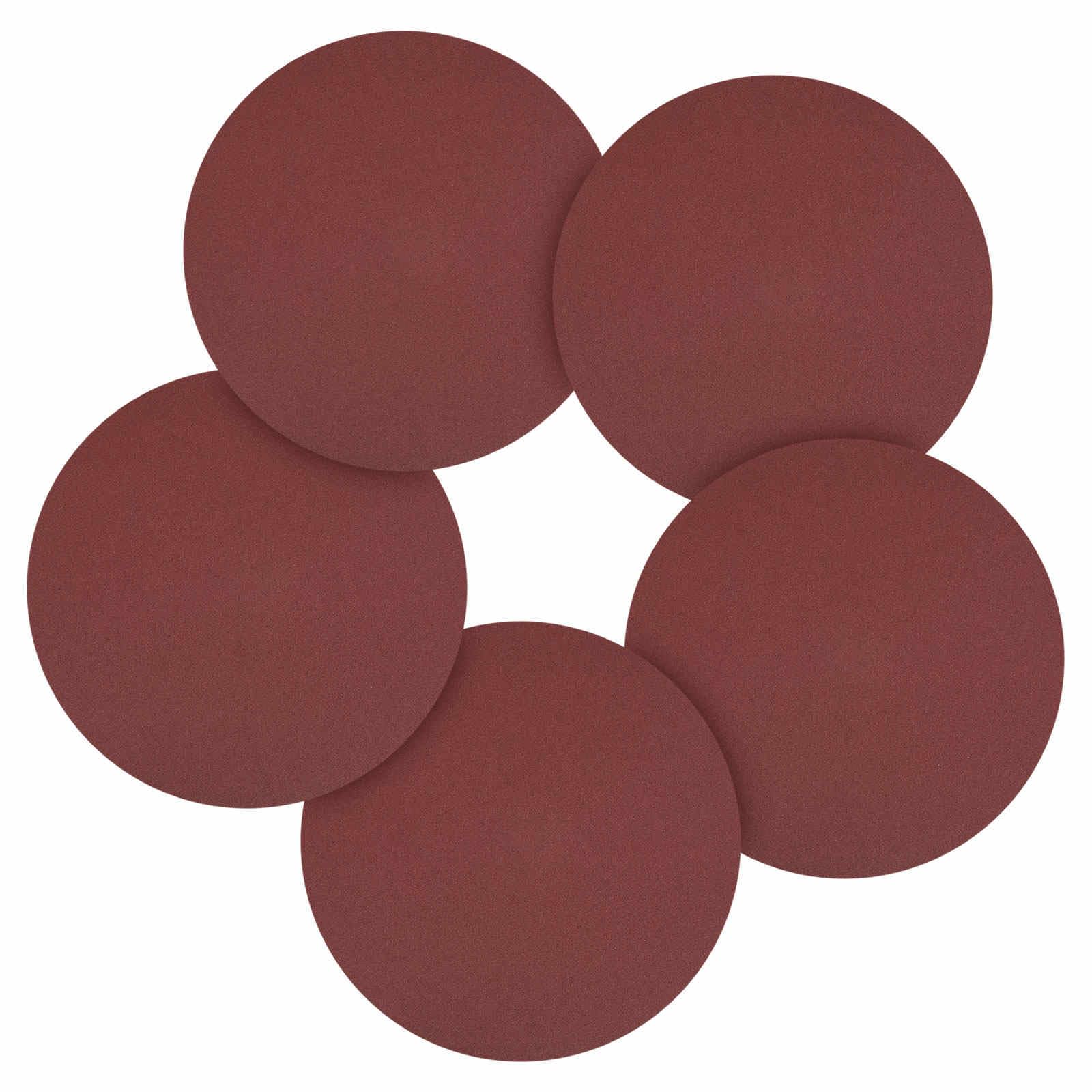 CoCud 5 Pcs 203 mm Sanding Disc 150 Grit Round Hook and Loop Sandpaper Fit for Orbital Sander or Automotive Car Repairing, Grinding and Polishing, Red