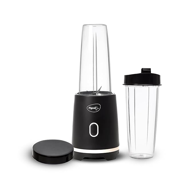 Pigeon By Stovekraft Pure Pro Grinder Juicer Blender Smoothie Maker All-in-1 Machine 300 Watt 230 Volts 2 Jars- Multiuse Jar 500ml, 1 Sipper, 1 Cap 2 Blades 1Year Warranty