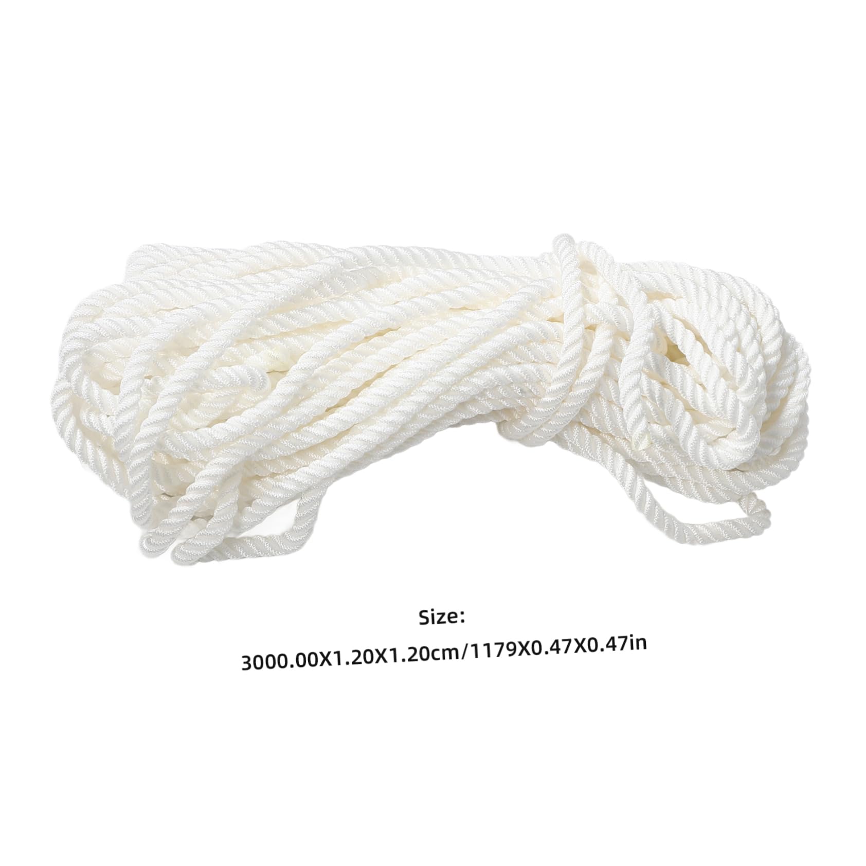 Yardwe Weißes Nylon-marineseil Robuste Bootsanlegeleine Zum Festmachen Und Verankern Strapazierfähiges Nylon-yachtseil Für Docks Und