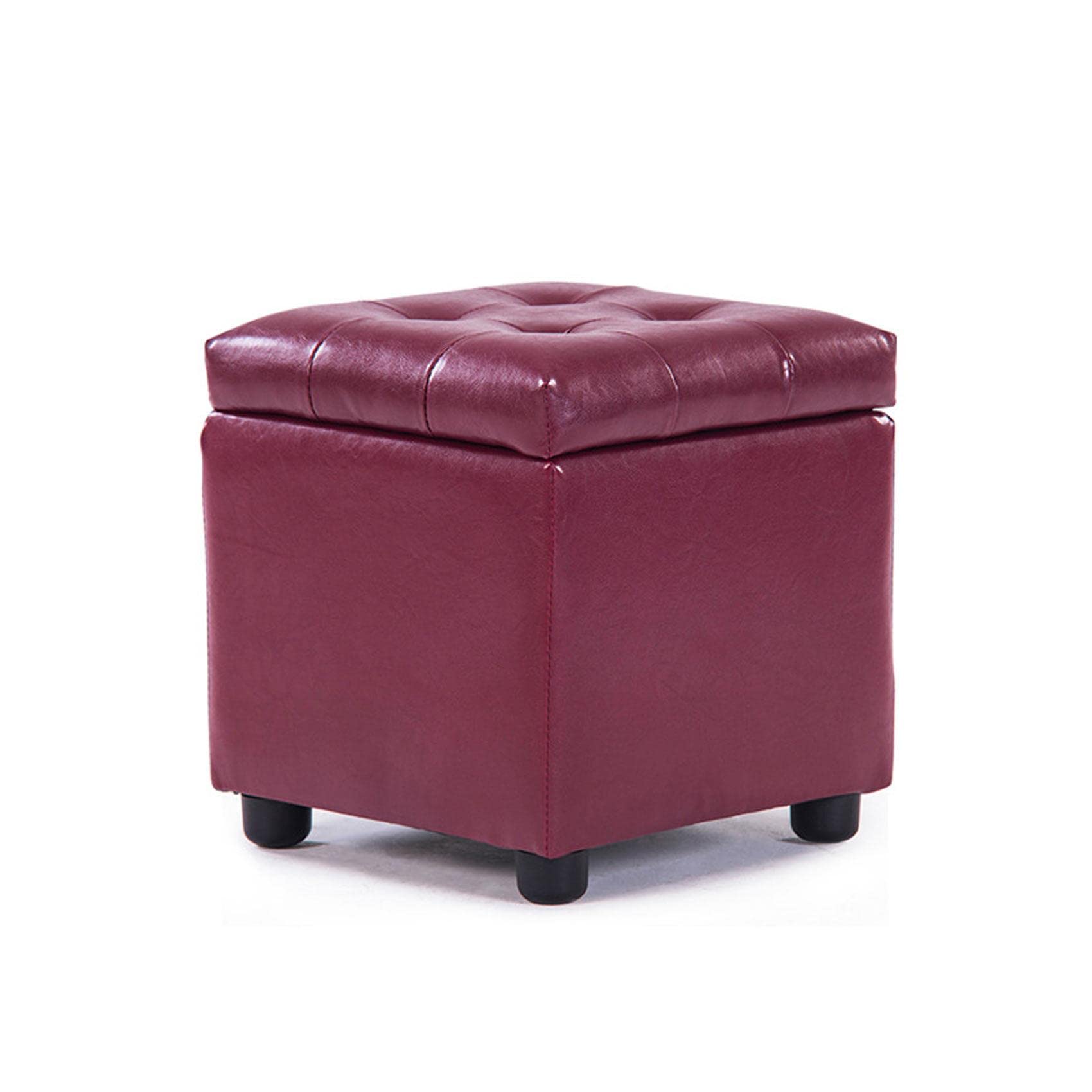 Repose-pieds de rangement en cuir pour ranger le salon 35 cm