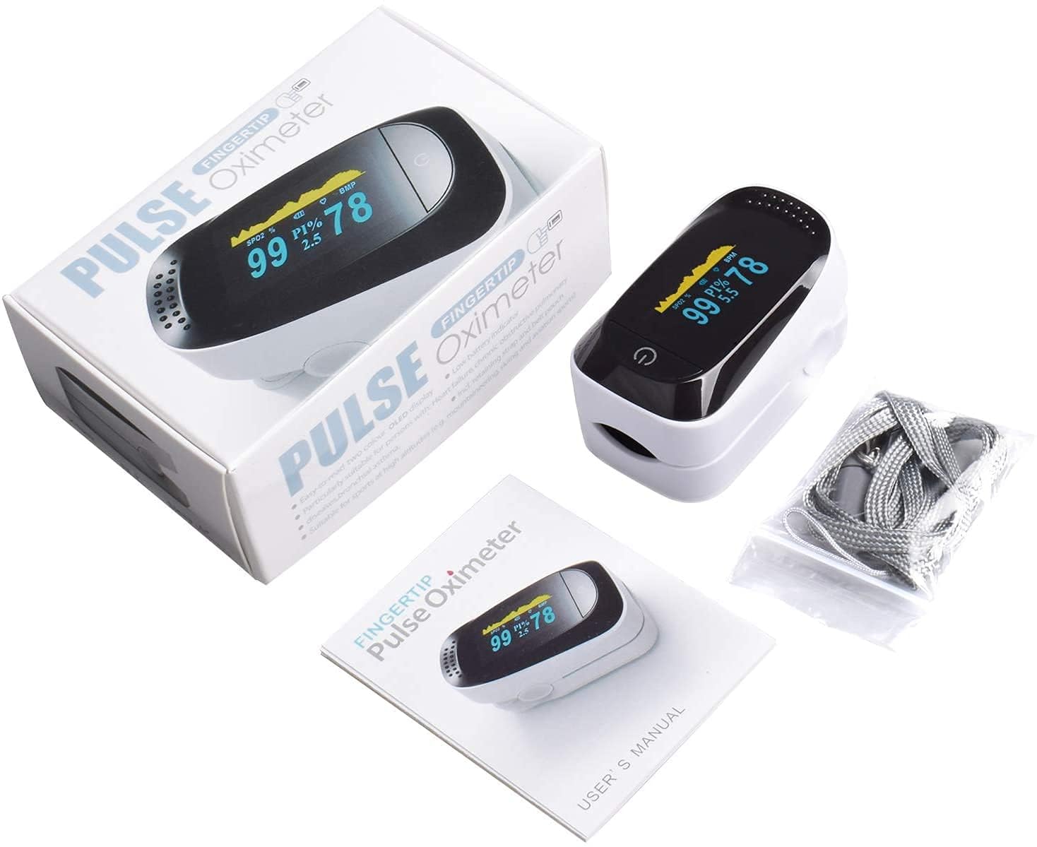 ALEXERA Blood Oxygen Saturation SPO2 & Heart Rate Monitor Black Pack Of 1-image-49