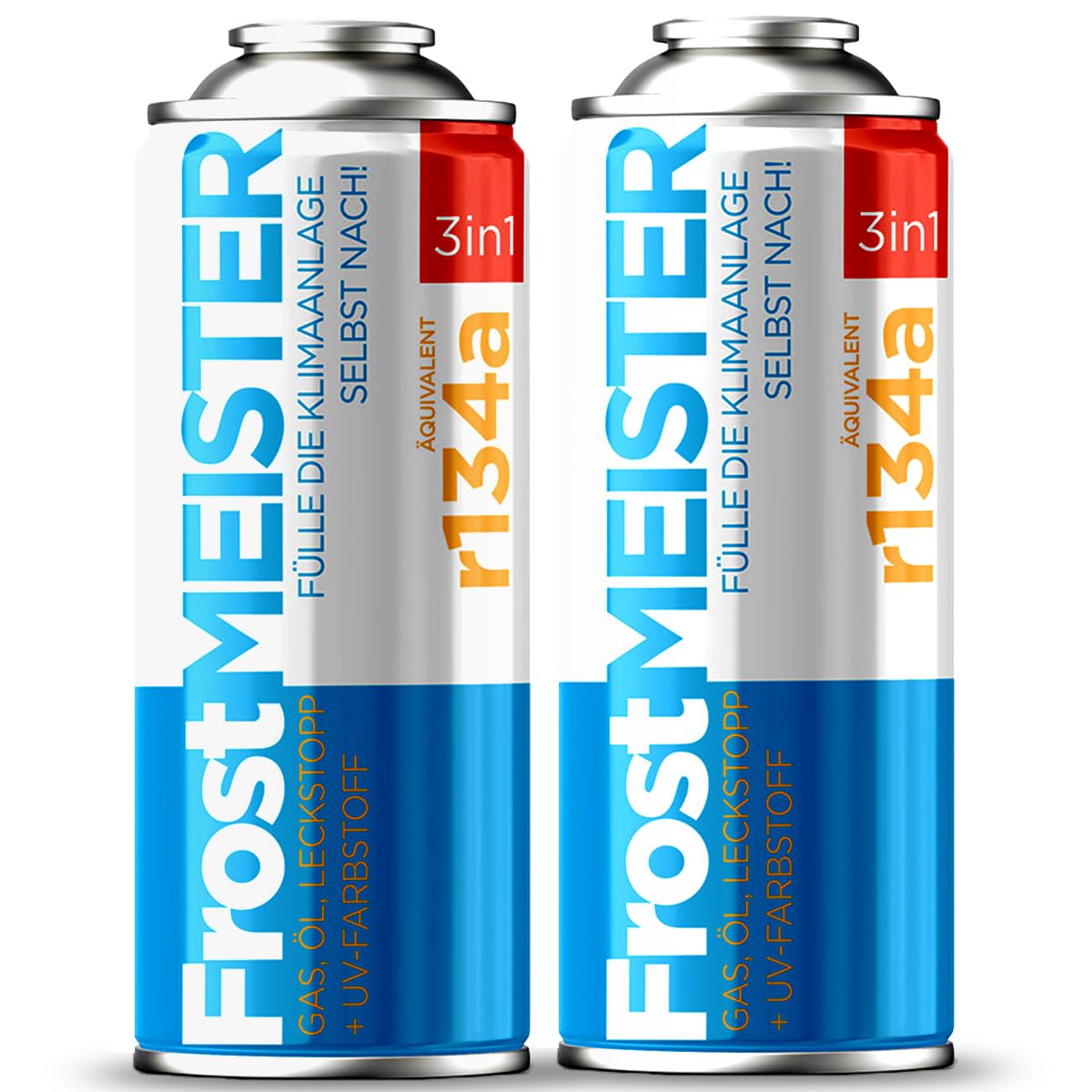 Auto-Klimaanlage Nachfüllset 3in1 2x400ml R134a 1995-2016