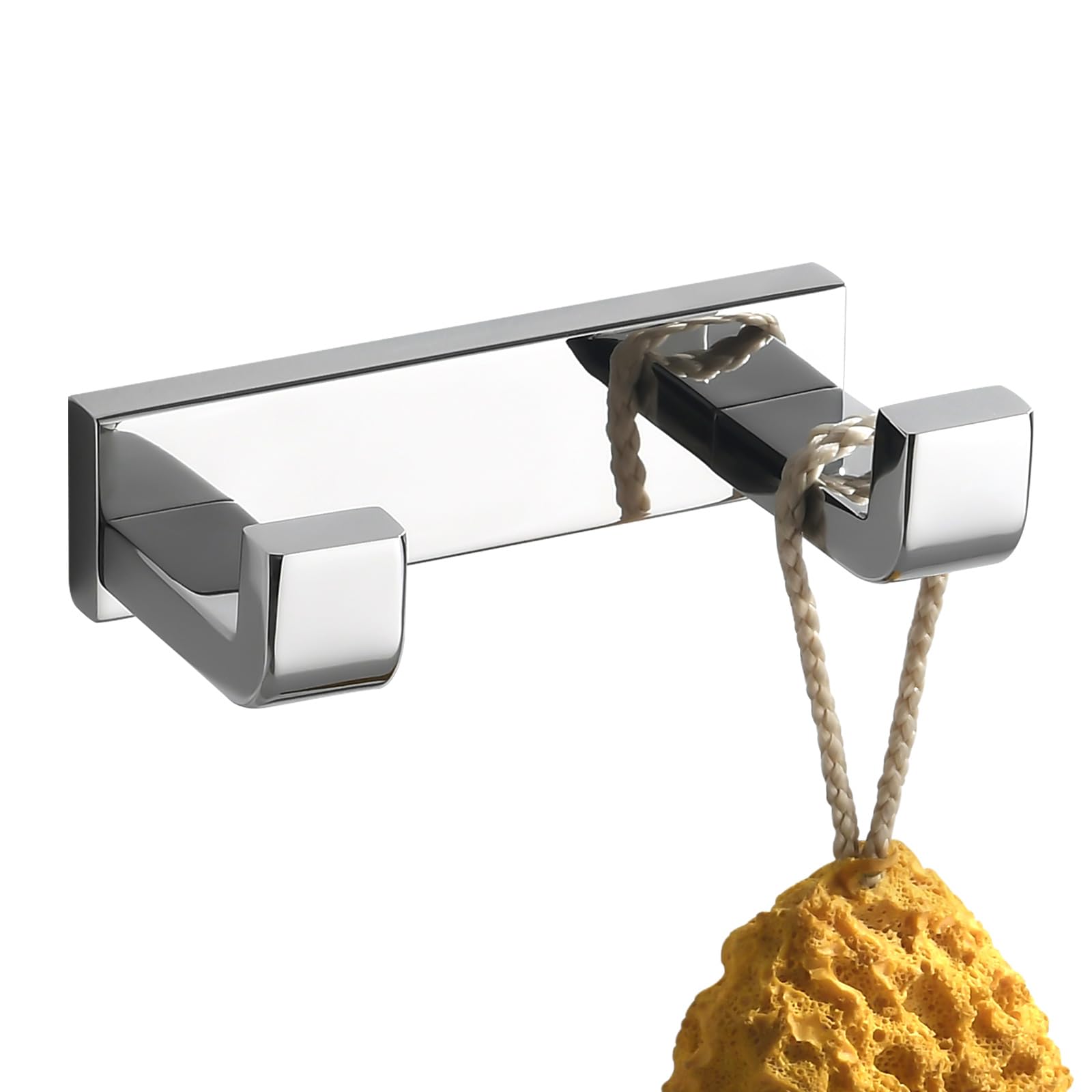 YACVCL Chrome Towel Hooks Robe Coat and Clothes Double Hooks