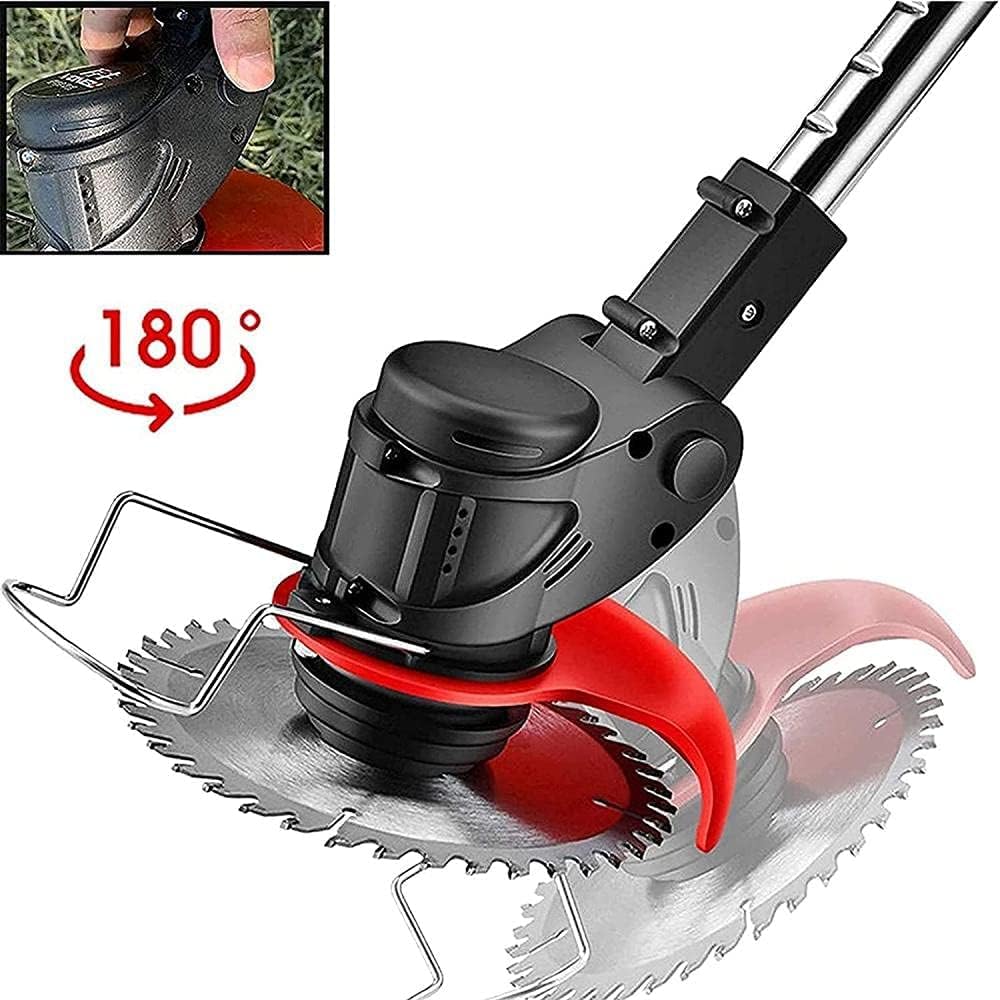 NAKEAH Cortacésped de Mano for el hogar, inalámbrico, Multifuncional, con batería de Litio, cortacésped Recargable, 2 baterías, 2 baterías