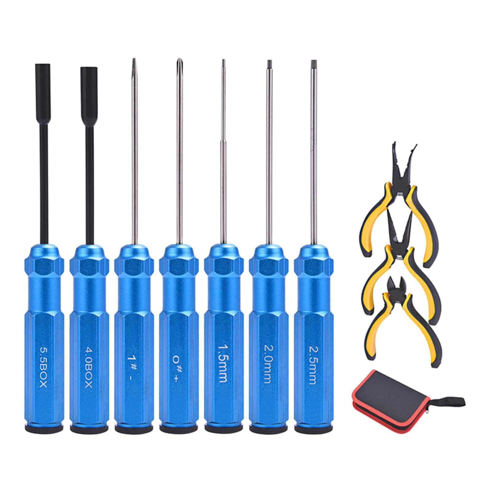 Hexagonal Grip Manual Tool Precisions Screwdriver Pliers for Model Building Multirotors Models Repair Steel Shaft Screwdriver Pliers for Multirotor Repair and Model Customization Accessories