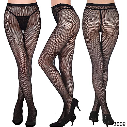 Medias de Rejilla para Mujer Tejido Jacquard Lencería Legging Ultrafino Malla elástica Agujero Agujero 2-Pack,5,OneSize Cover