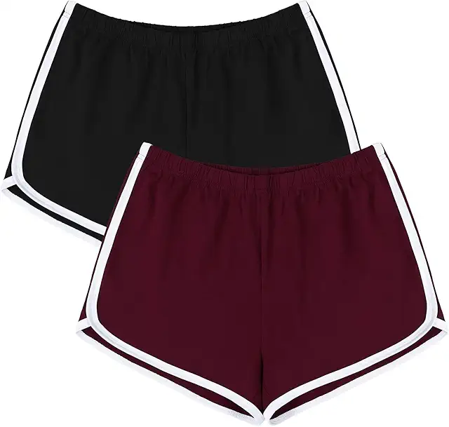 2-Pack Cotton Yoga Shorts - Lightweight Sport & Dance Pants for Summer