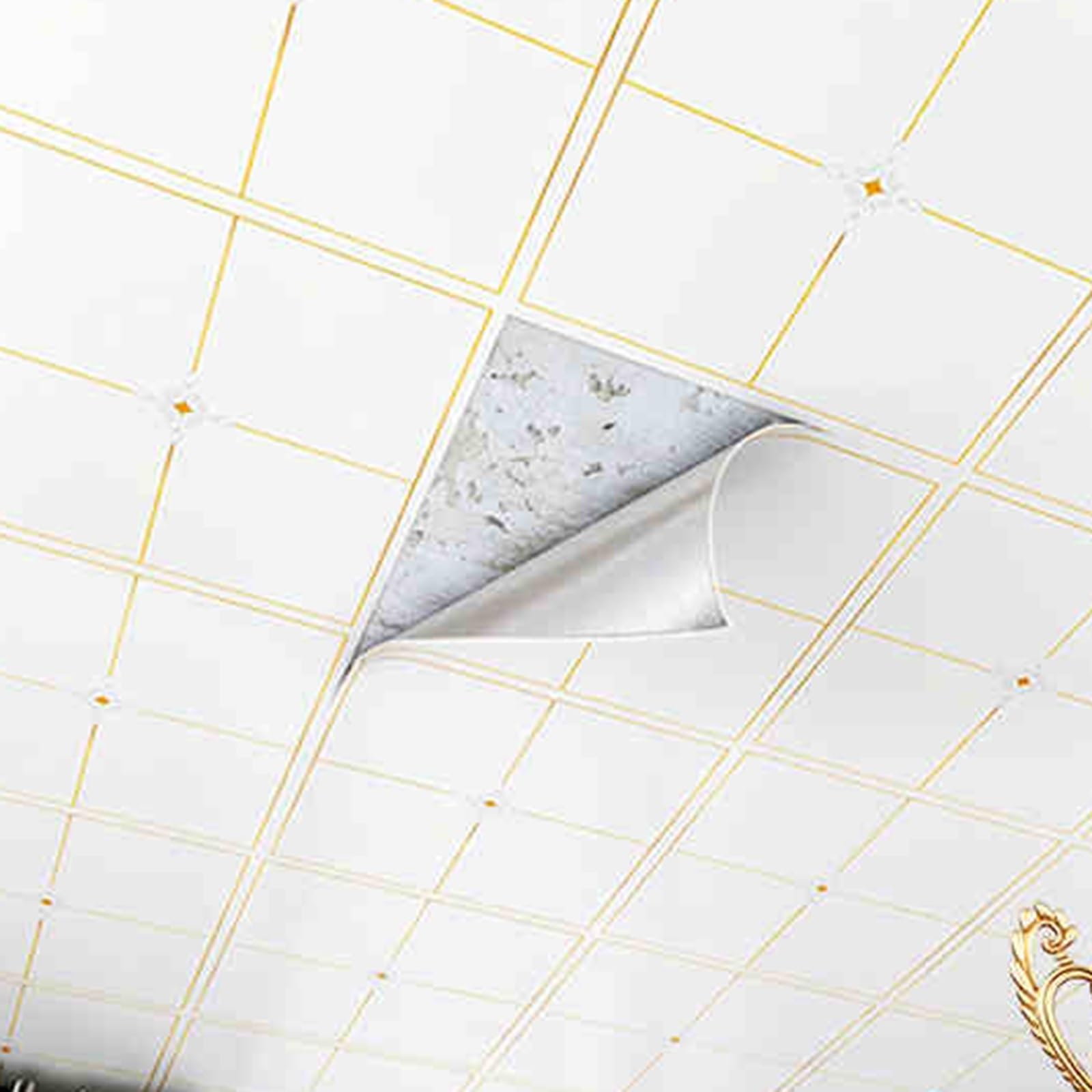 Ceiling tiles, suspended ceiling tiles Ceiling til Płytki ścienne i sufitowe samoprzylepne wodoodporne wielokolorowe opakowanie 5/10/15/20 szt. 30 x 60 cm(B,5 pcs)