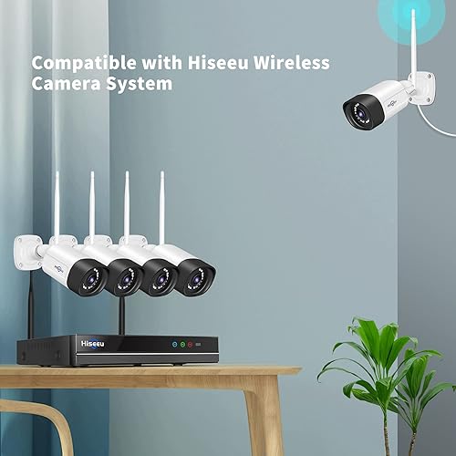 Miniatura 8 de Hiseeu Cámara de seguridad para exteriores 2K, audio de 2 vías, cámaras IP de vigilancia de 3 MP, impermeabilidad IP66, visión remota, detección de