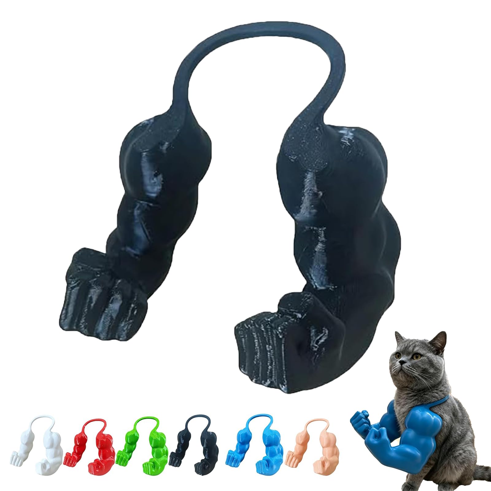 Cat Muscle Arms, Pet Muscle Arms Cosplay Accessories, 3D Printed Muscle Arms for Cats, Lightweight Neck Hanging Halloween Outfit, Funny Photo Prop for Cats & Dog (B#)