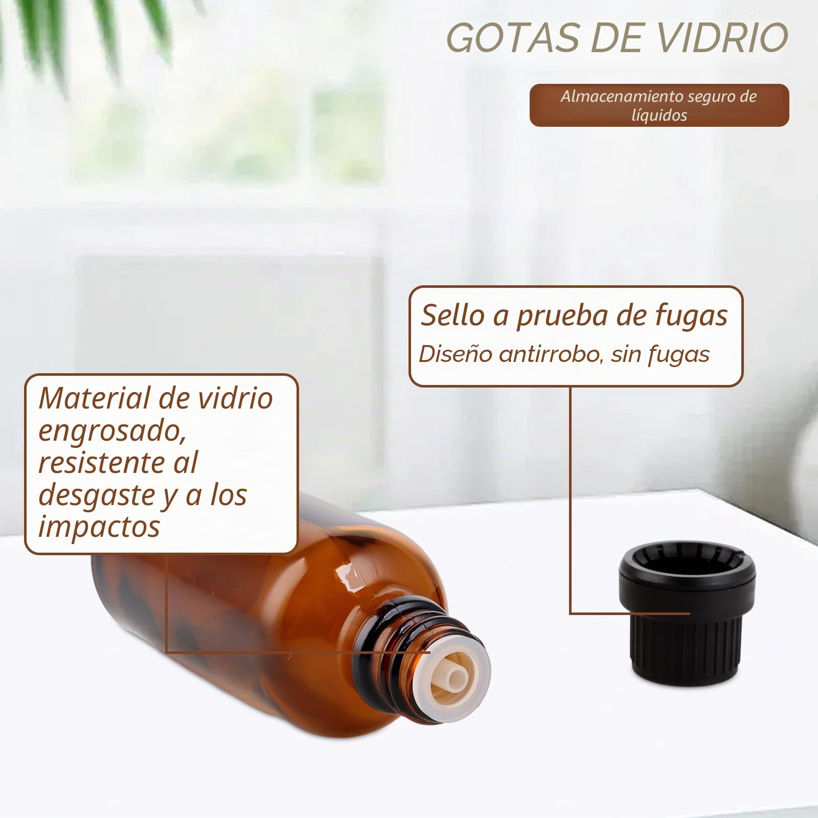 APACALI 24 botellas de cristal marrón, 50 ml, botella cuentagotas de cristal, botella de cristal ámbar, botella de farmacia, incluye pequeñas botellas de cristal, cuentagotas, tapón, embudo, jeringa