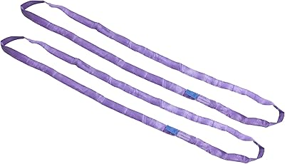 Mytee Products (2 Pack) Polyester Endless Round Sling 4 ft Purple 2600 lb. Vertical Capacity | 2100 lb. Choker | 5200 lb. Basket | Heavy Duty Recovery Sling for Rigging and Towing