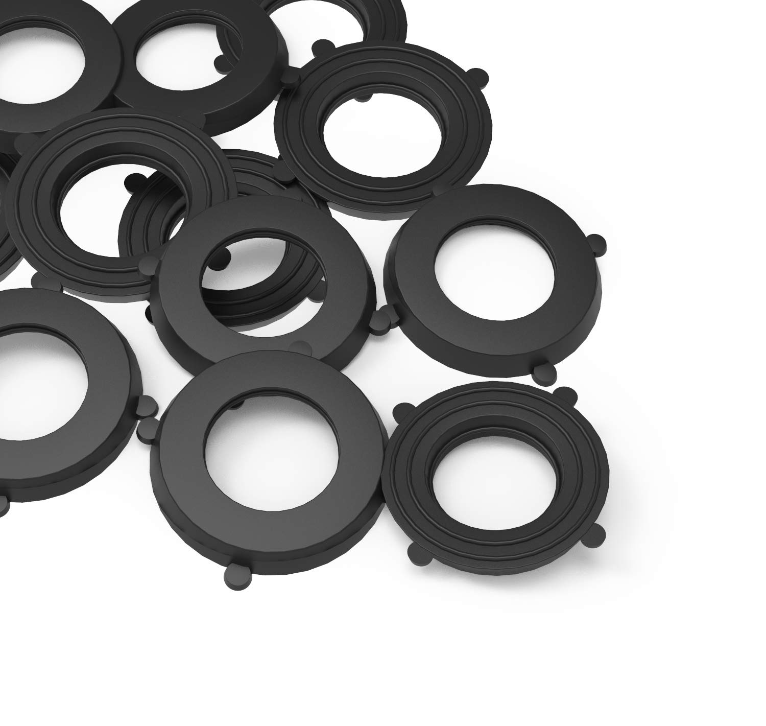 Skytree50 Pack Rubber Washers, Garden Hose Washers Heavy Duty Silicone Rubber Washers Seals. Self Locking Tabs Keep Hose Rubber Gasket Firmly Set Inside Fittings for 3/4 Inch Garden Hose