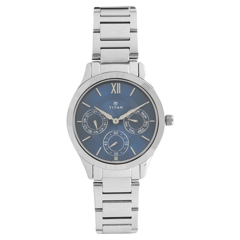 Titan Workwear Blue Dial Women Analog Watch With Stainless Steel Strap-NS2570SM01 (B01MUBYR0E) Amazon Price History, Amazon Price Tracker
