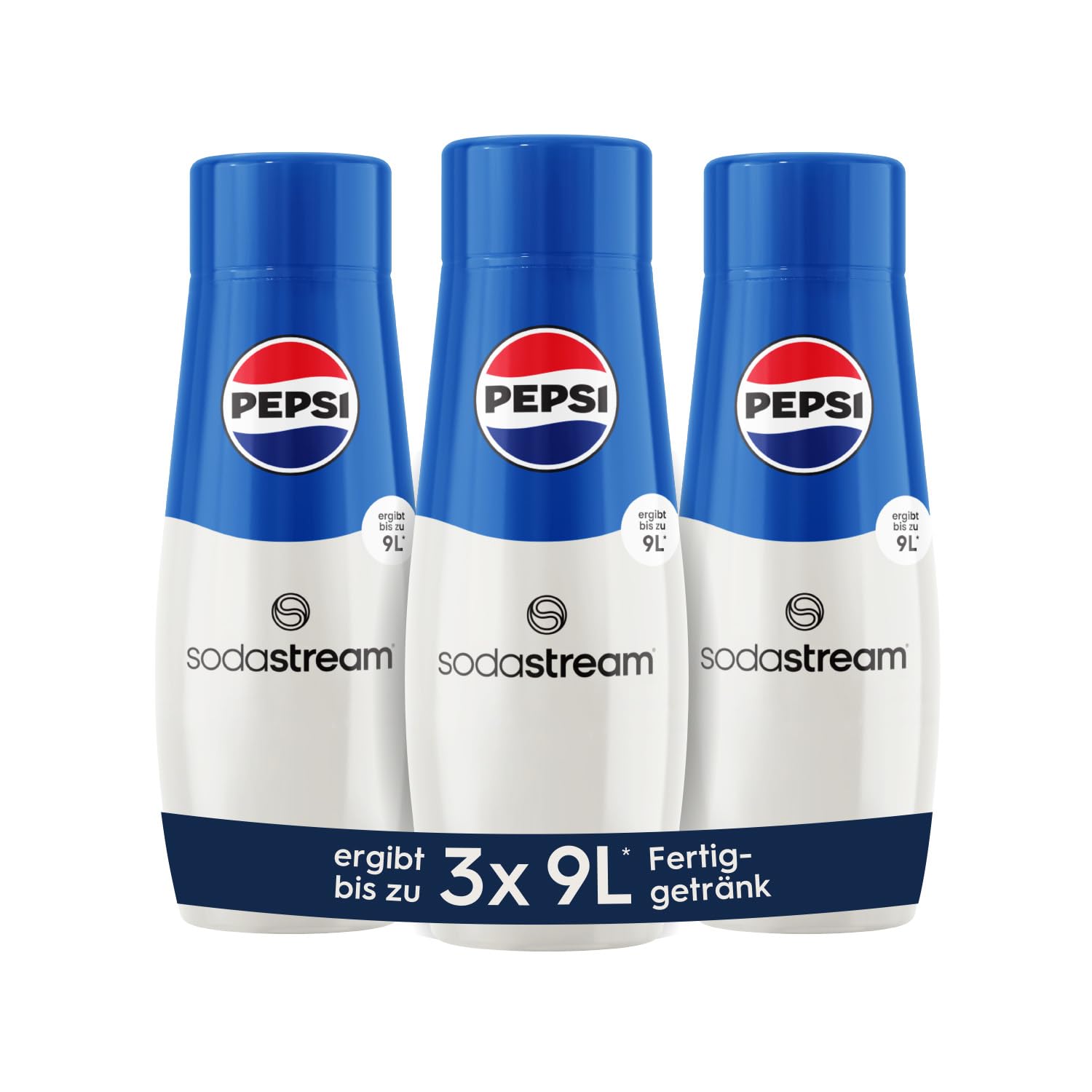 SodaStream Syrop 3 x Pepsi Cola – 1 x butelka daje 9 litrów gotowego napoju, przygotowany w kilka sekund i zawsze świeży, 440 ml