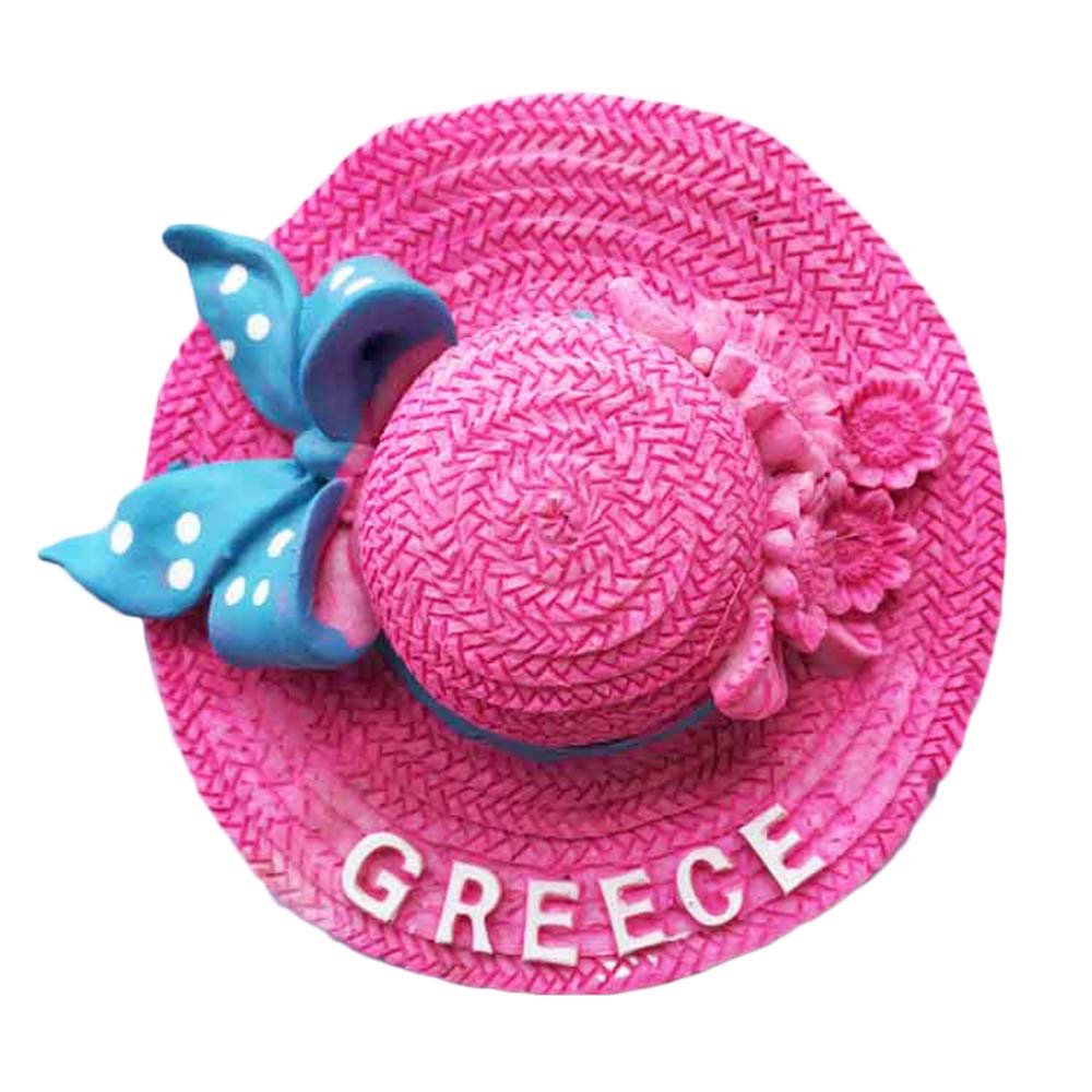 Wedarego Grete Greece 3D Crete Greece Straw Hat Refrigerator Magnet Tourist Souvenirs Stickers,Home & Kitchen Decoration Greece Fridge Magnet From China