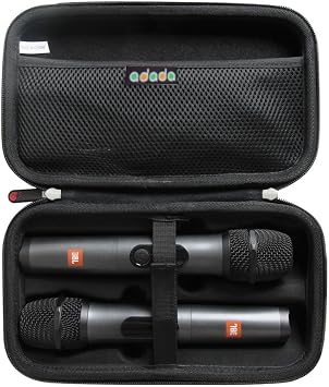adada Hard Travel Case for JBL Wireless Two Microphone System with Dual-Channel Receiver