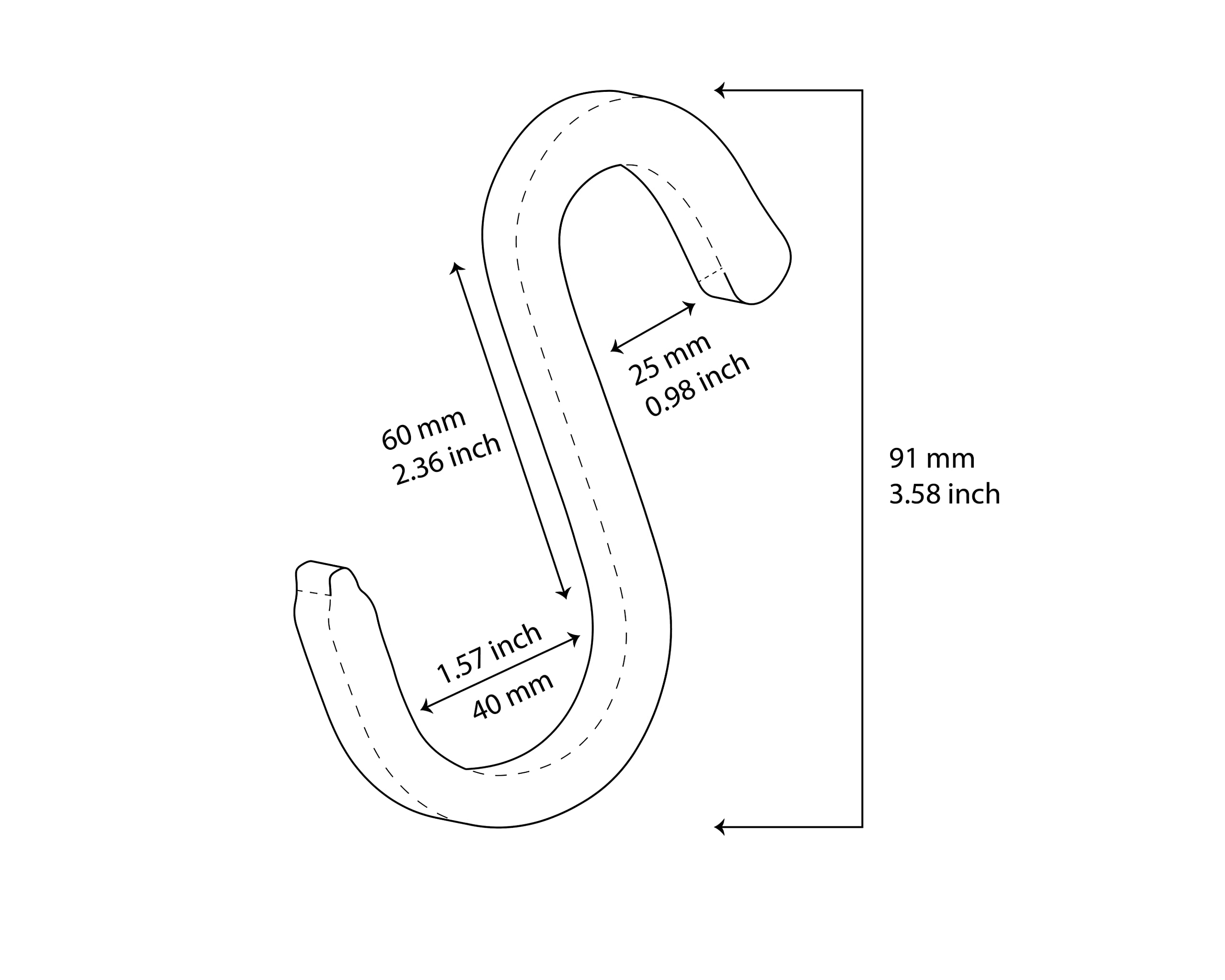 Brute Strength – S-Haken mit Lederummantelung – Natur – 12 Stück