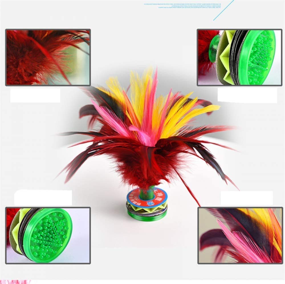 Anyingkai Shuttlecock Jianzi,Kick Shuttlecock,Piume Colorate Jianzi Cinese,Cinese Jianzi Giocattoli,Jianzi,Gioco Sportivo di Esercizio del Piede (Colore-6