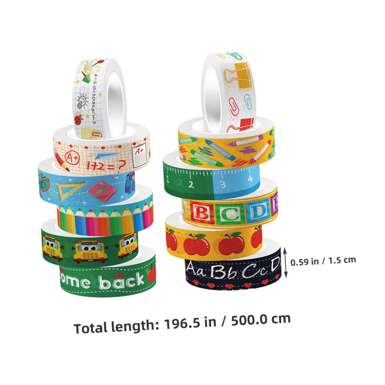 48rotoli Nastro Adesivo Decorativo Washi Nastro Adesivo Per Scrapbooking Progetti Fai Da Te e Decorazioni Per Diario e Album Fotografico Per La Scuola e Attività Creative