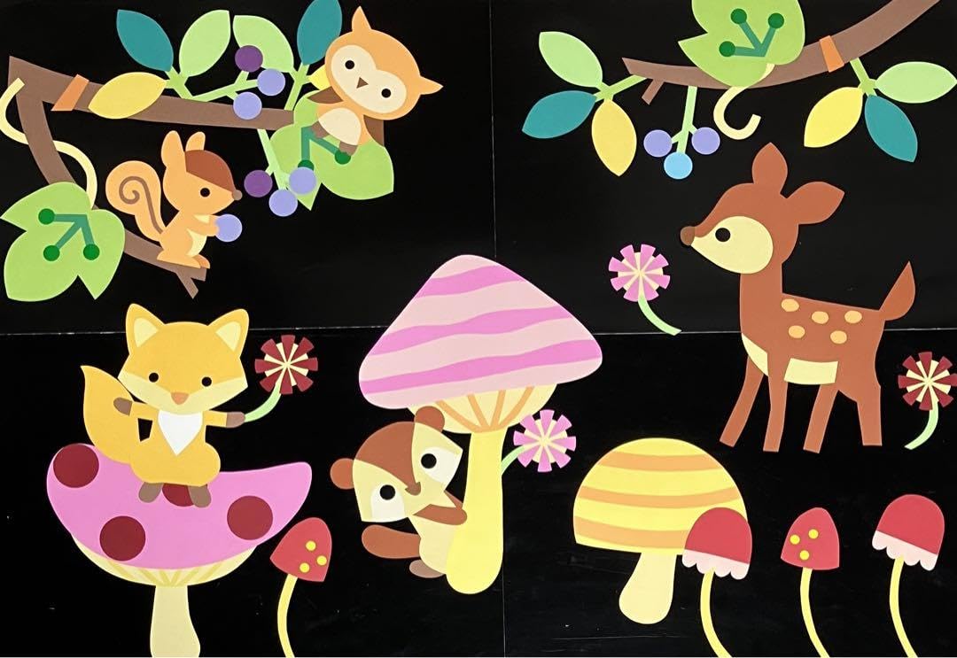 Amazon.co.jp: 壁面飾り きのこ森の秋 秋 9月 10月 11月 : おもちゃ