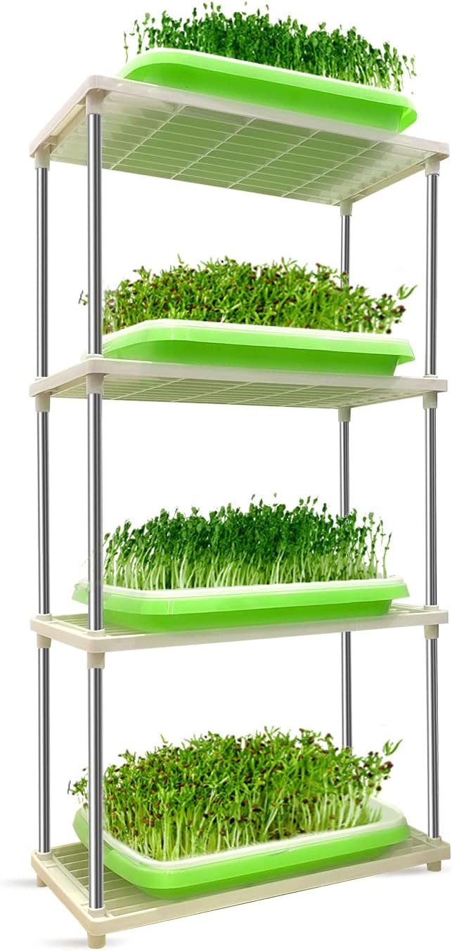 Amazon.com : 3 Layers Seed Sprouting Kit with 6-Pack Seed Sprouter Tray ...