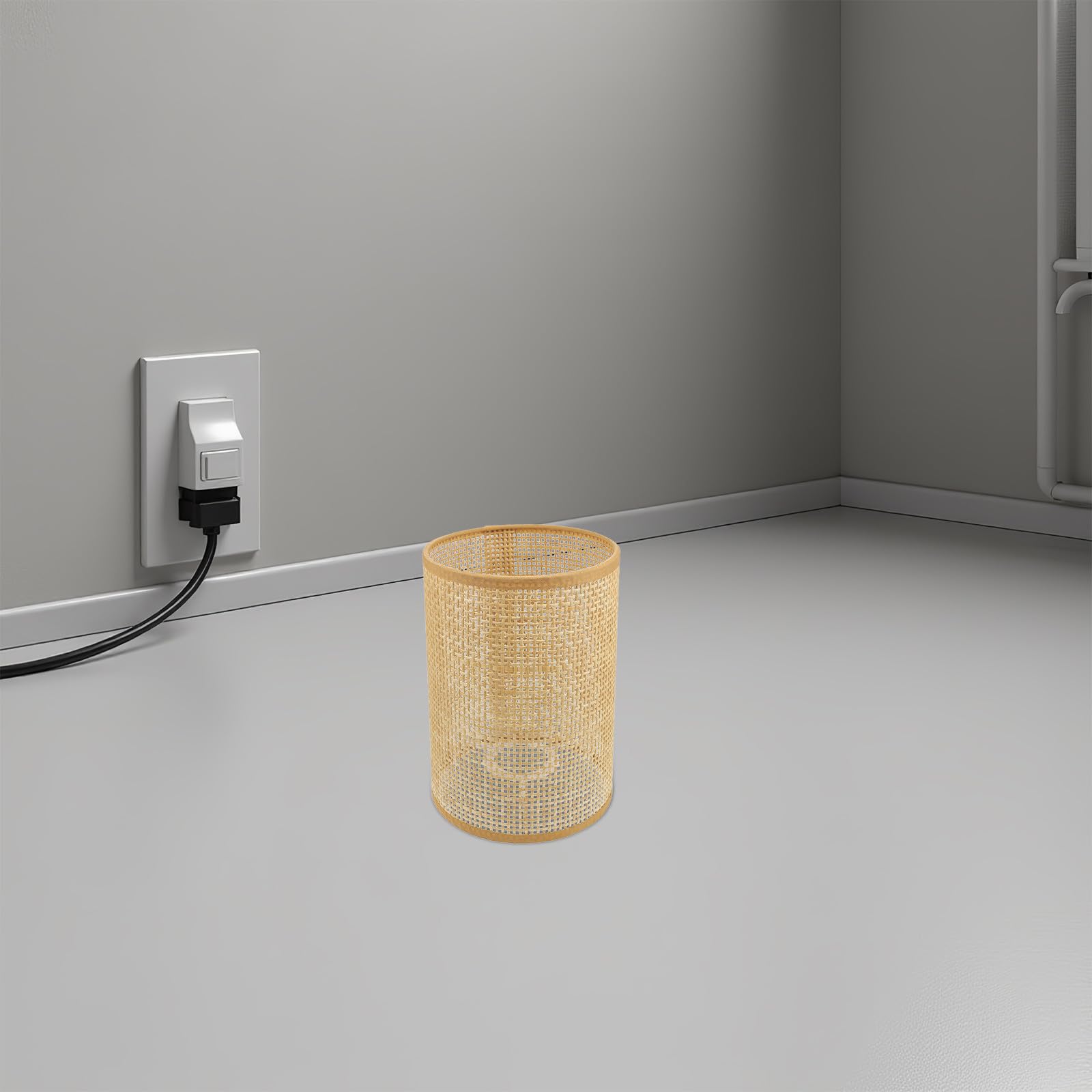 Holibanna Abat-Jour En Rotin Tissé Pour Lampe Sur Pied Et Plafonnier 8.07X5.51In Ombre De Lampe Rustique Polyvalente Pour Salon Salle De Bain Décoration Intérieure