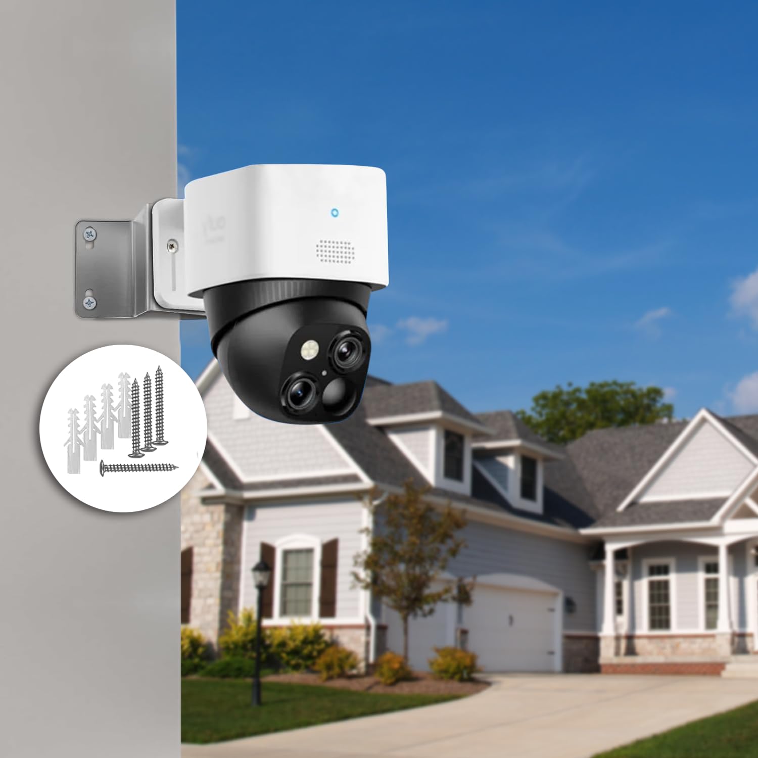 Eufy Security Pole Mount for SoloCam S340, SoloCam E30, 4G LTE Cam S330, Outdoor Adjustable Bracket Camera Holder Accessories Kit - Image 3