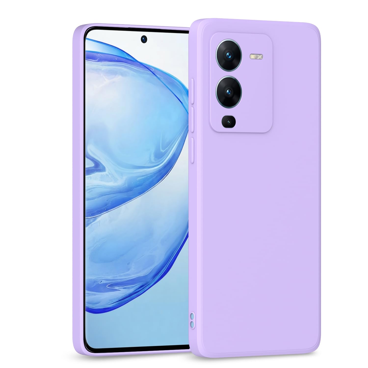 Vivo V25 Pro Case - Purple Silicone Bumper -1 Vivo V25 Pro Case - Purple Silicone Bumper -1