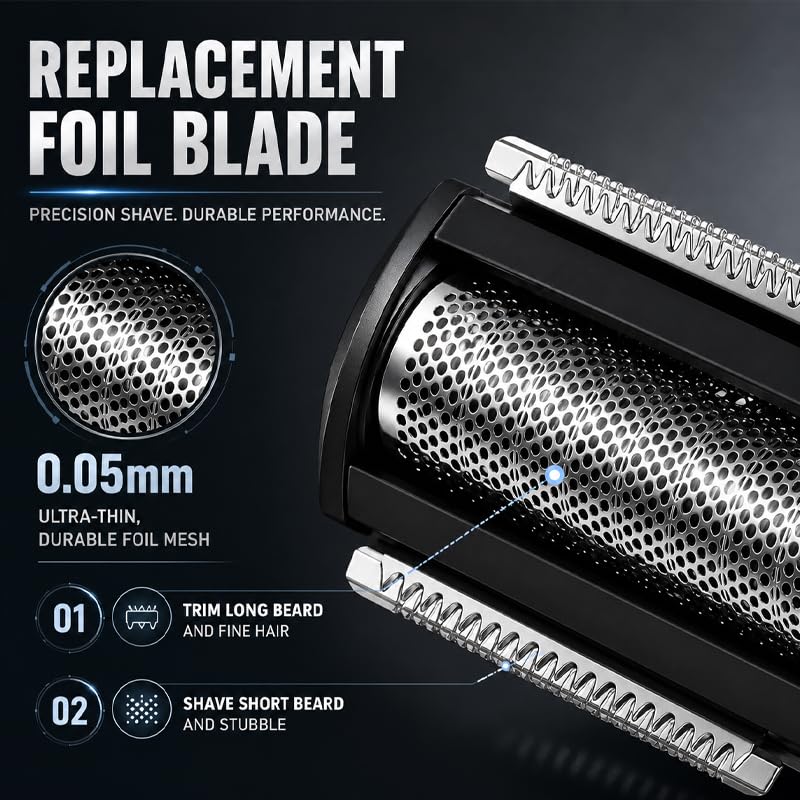 2 Packs 5.0 Ultra Shaver Replacement Blade Compatible with MANSCAPED The Lawn Mower 5.0 Ultra SkinSafe Razor Sharp & Durable Stainless Steel | SkinSafe Sharp & Durable Stainless Steel